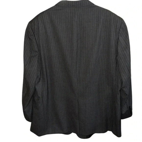 Burberry Gray Pinstripe Suit Jacket Size 54R - Picture 4 of 10